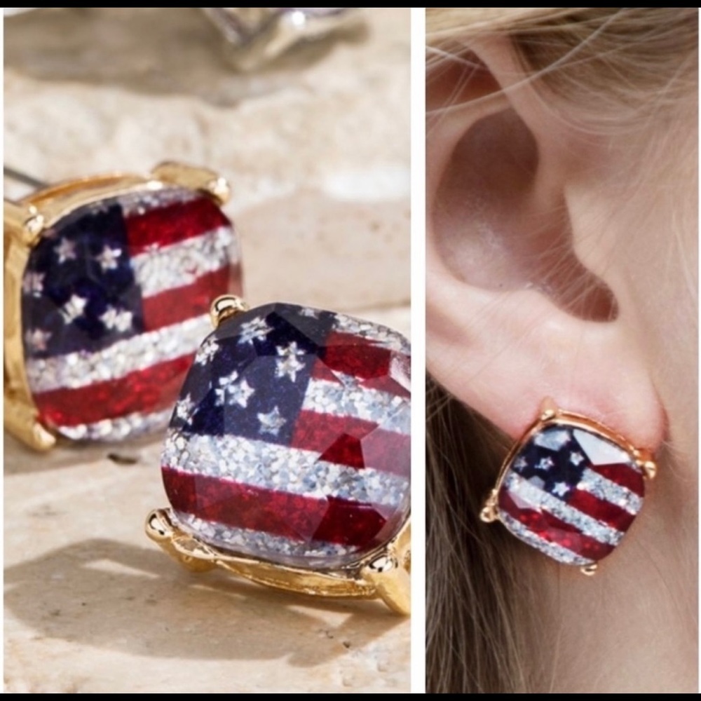 JW39) NWT! Gold or Silver Leopard Glass Facet Post Earrings - Picture 5 of 5